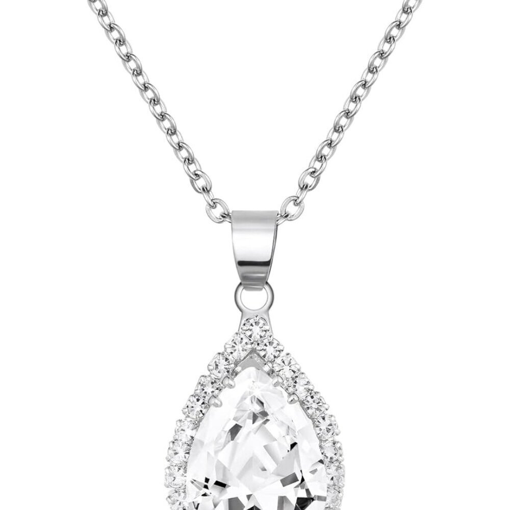 Crystal Chain Necklace for Women Trendy, Imitation Diamond Pendant, Statement Cu
